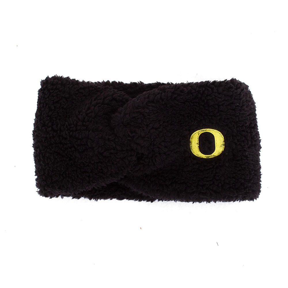 Classic Oregon O, Zoozatz, Black, Headbands, Polyester, Accessories, Women, Sherpa knot, Wide, 797191